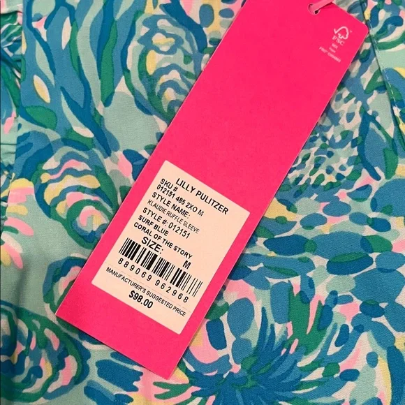 Lilly Pulitzer Blue, Green and Pink Floral Blouse - Picture 4 of 10